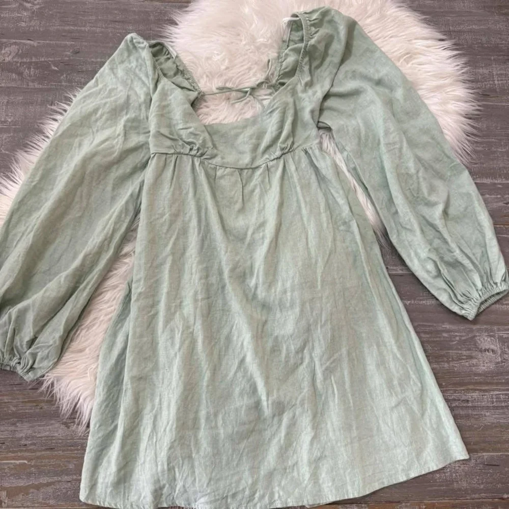 Princess Polly Sage OLIVIA Mini Dress size 8 - Picture 3 of 3